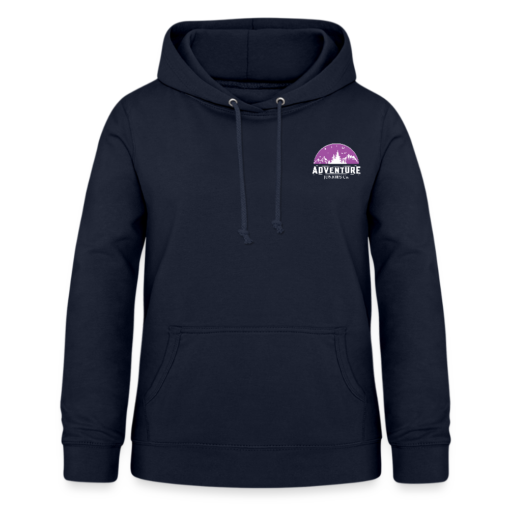 Women's Hoodie Purple Logo Design - navy