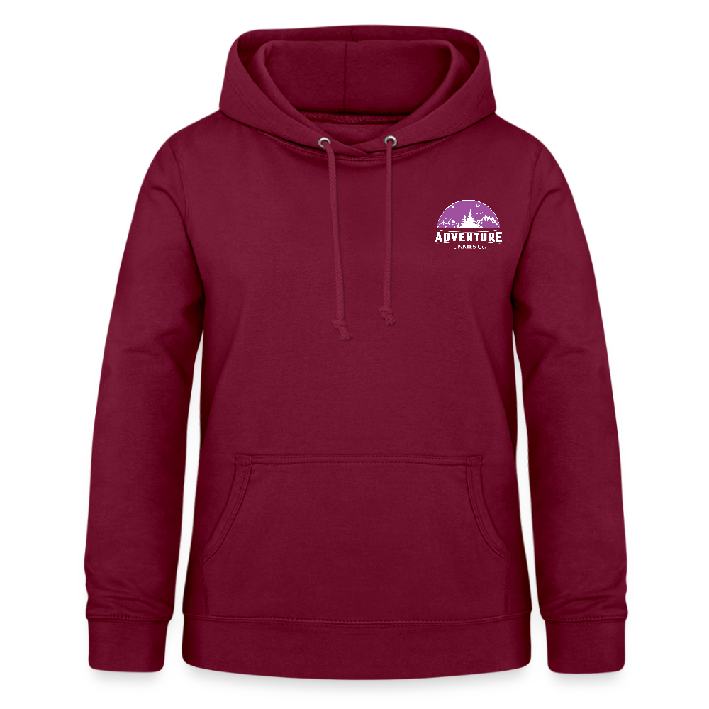 Women's Hoodie Purple Logo Design - bordeaux