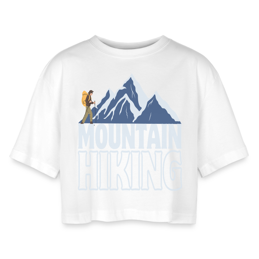 Women’s Oversized Cropped T-Shirt - white