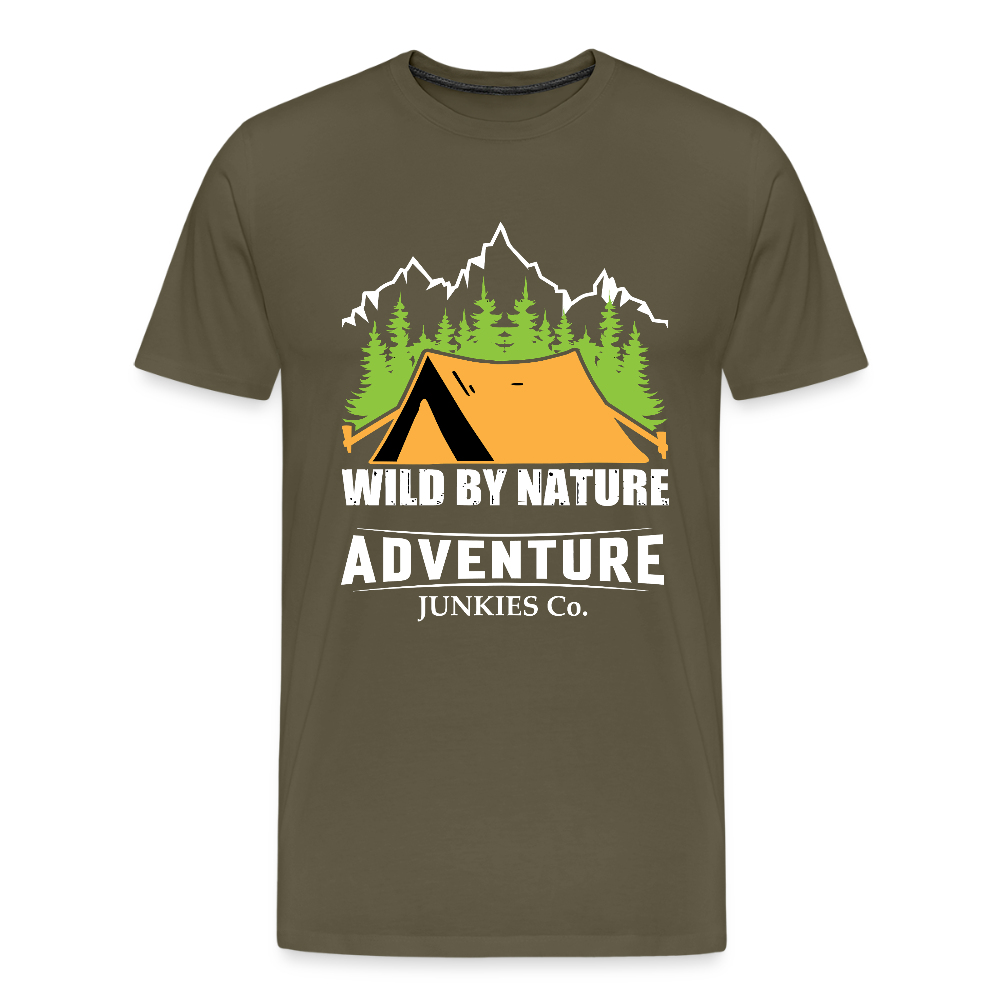 Men’s Premium T-Shirt Wild By Nature Design - khaki