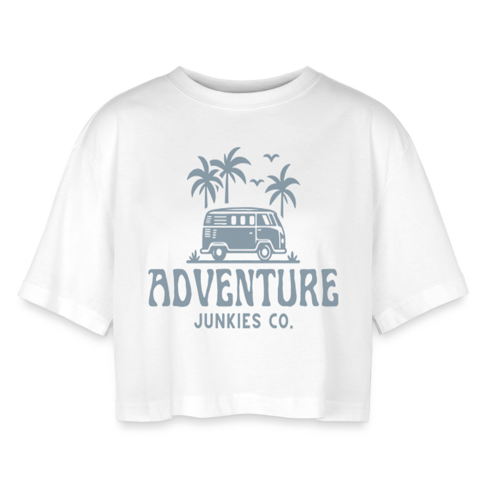 Women’s Oversized Cropped T-Shirt - white