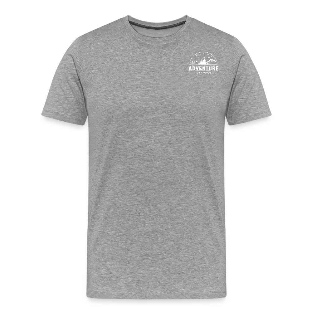Men’s Premium T-Shirt Let The Adventure Begin Design - heather grey