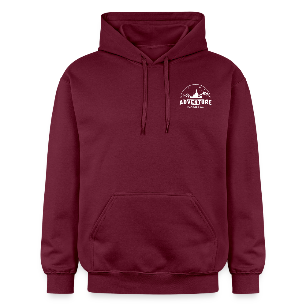 Unisex Midweight Hoodie Maroon Not all who wonder Design - maroon