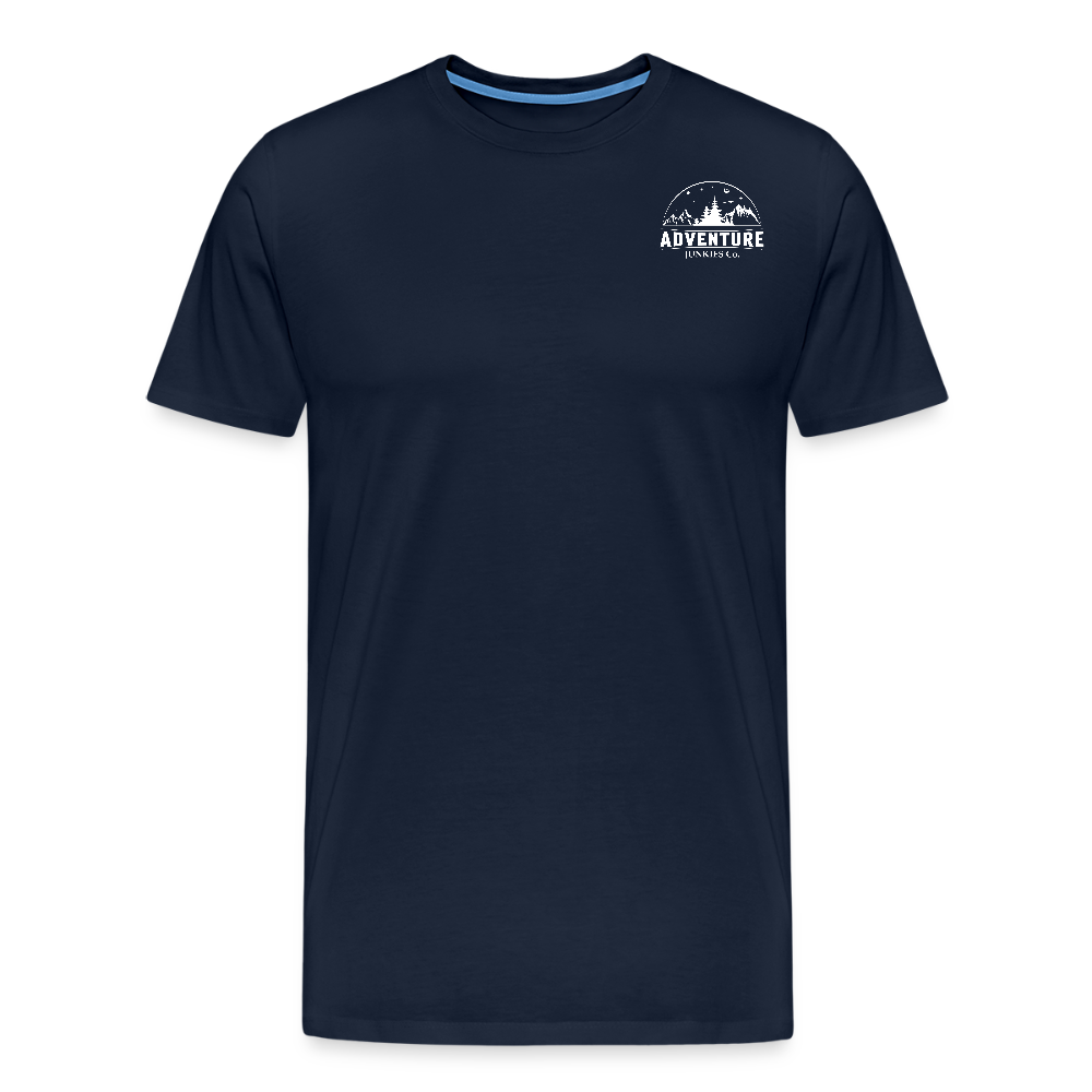Men’s Premium T-Shirt Let The Adventure Begin Design - navy