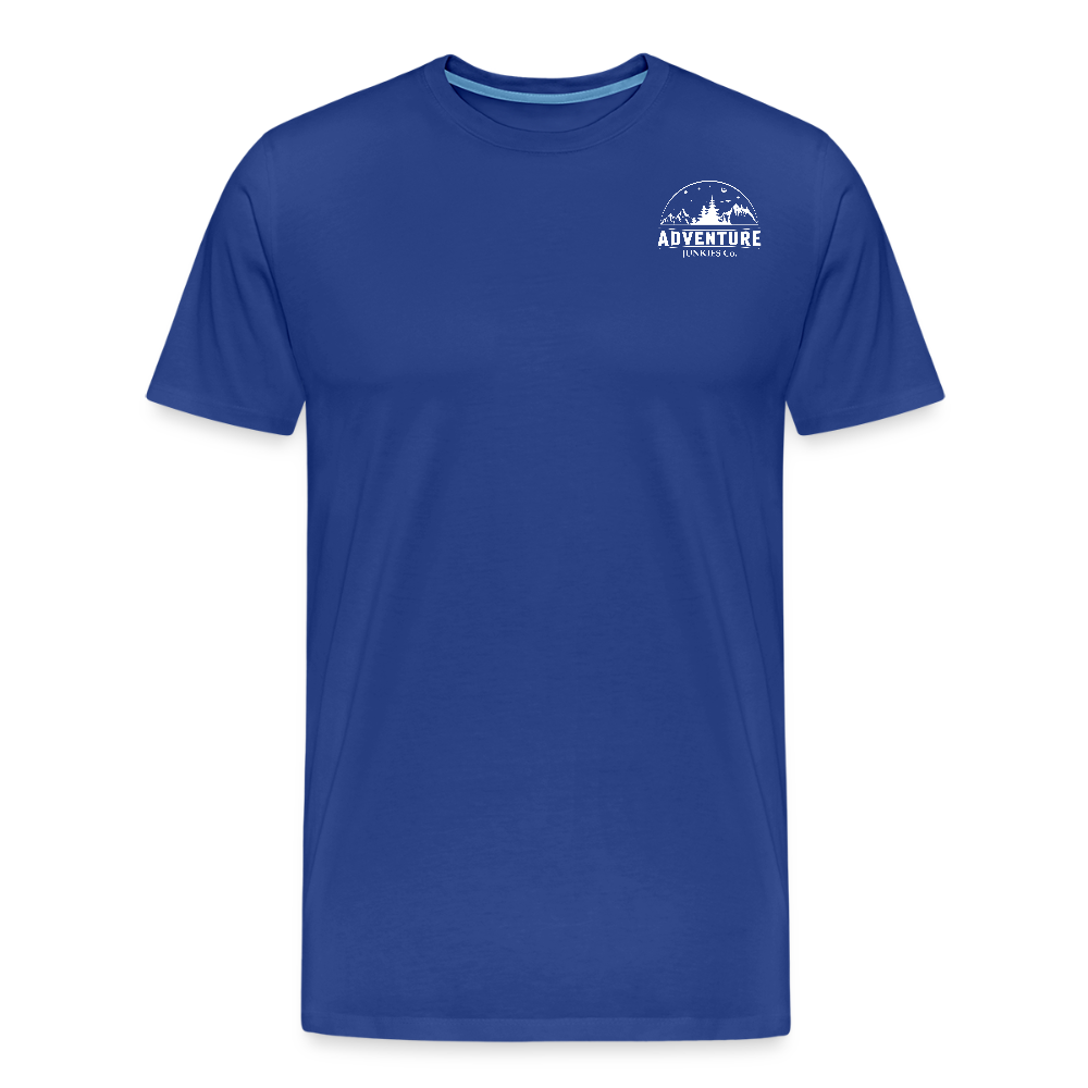 Men’s Premium T-Shirt Let The Adventure Begin Design - royal blue