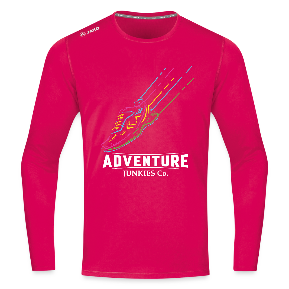 Long Sleeve Breathable Running Top - dark pink