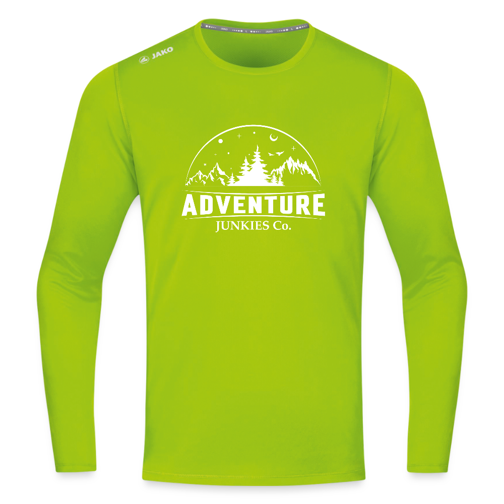 Long Sleeve Running Breathable Top - neon green