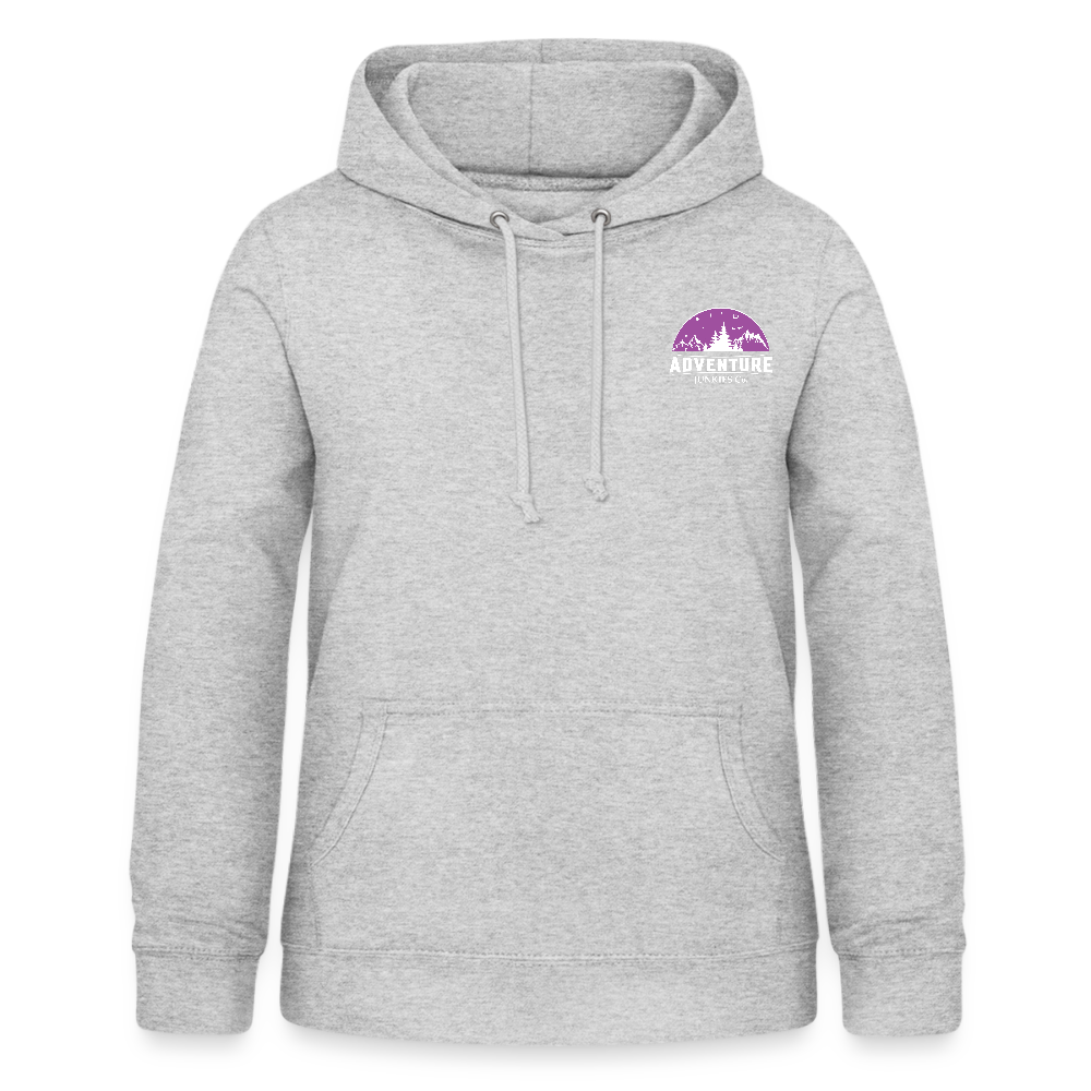 Women's Hoodie Purple Logo Design - light heather grey