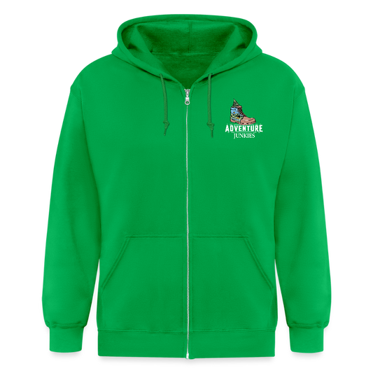 Unisex Heavyweight Hooded Jacket - kelly green