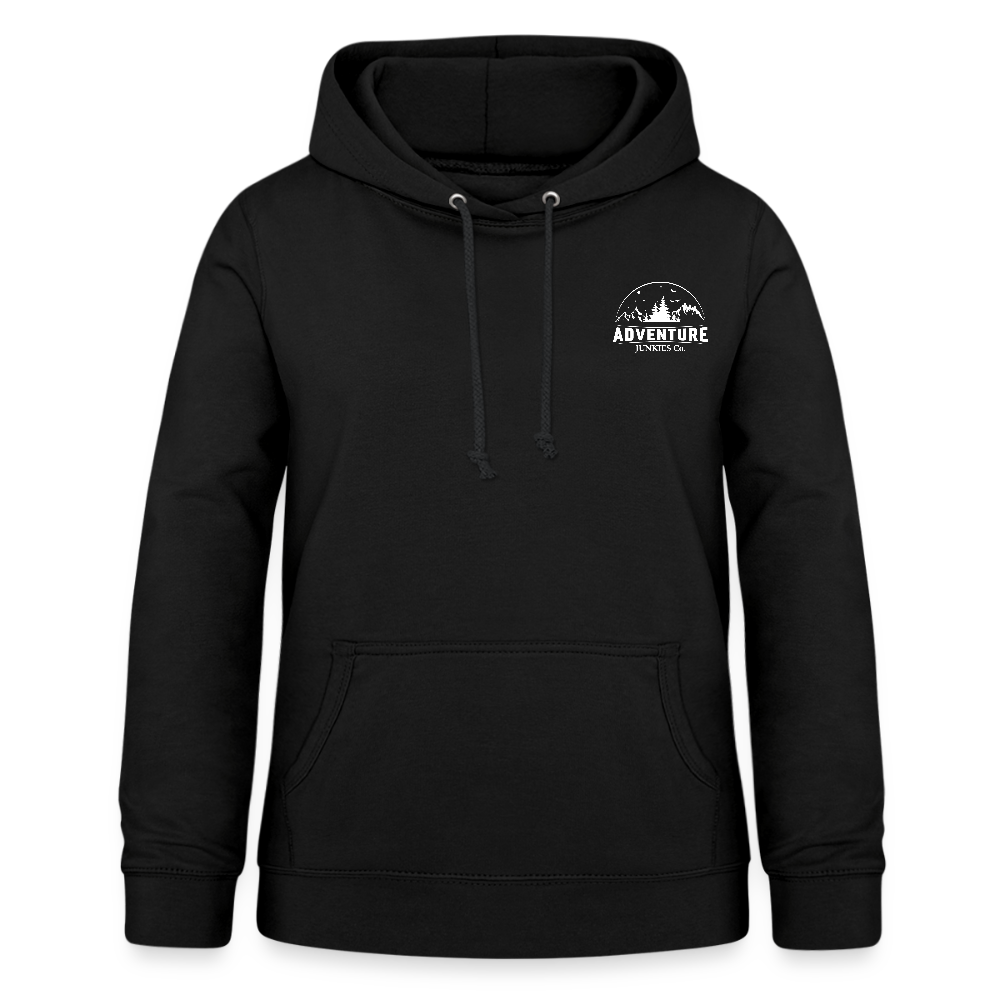 Women's Hoodie Pink Logo Design - black