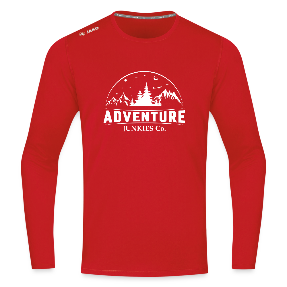 Long Sleeve Running Breathable Top - red