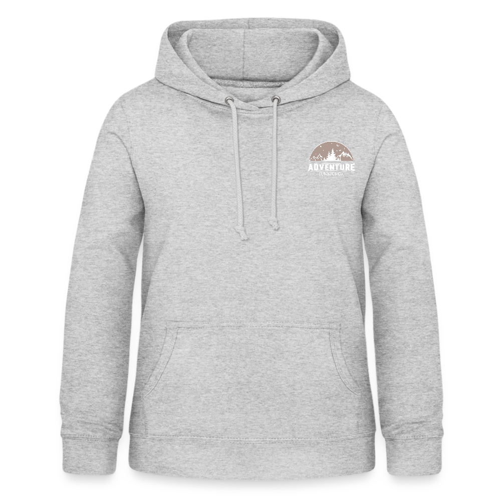 Women's Hoodie Brown Logo Design - light heather grey