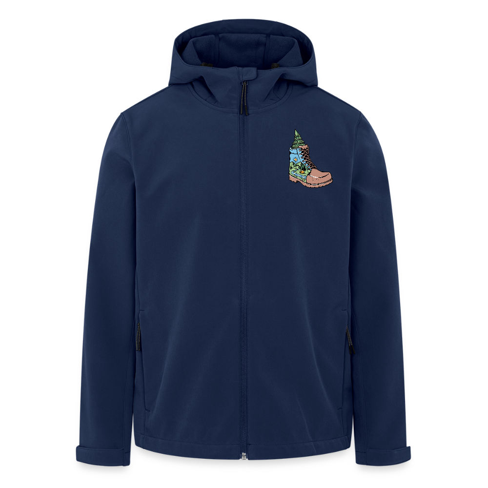 Unisex Recycled Softshell Jacket THE DISCOVERER!! - navy