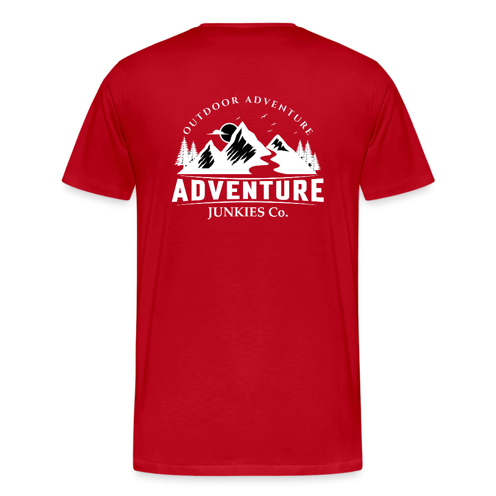 Men's T- Shirts Out Door Adventure Design - red