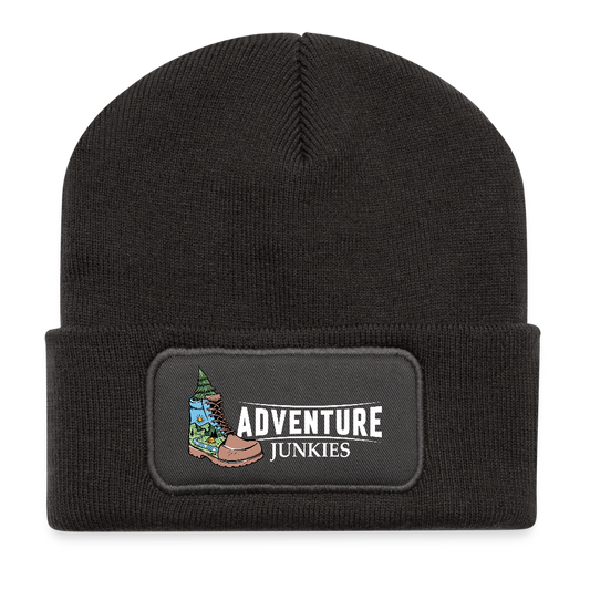 Recycled Patch Beanie - dark grey