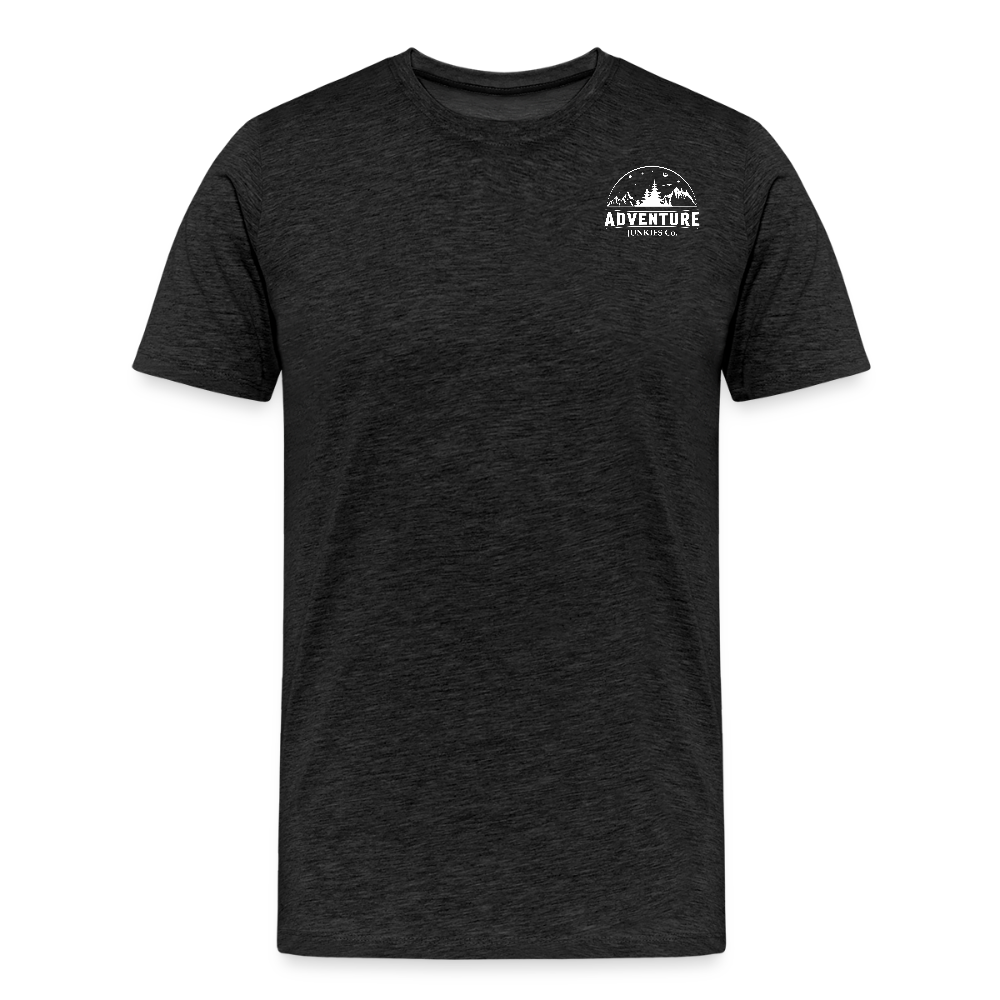 Men’s Premium T-Shirt Let The Adventure Begin Design - charcoal grey