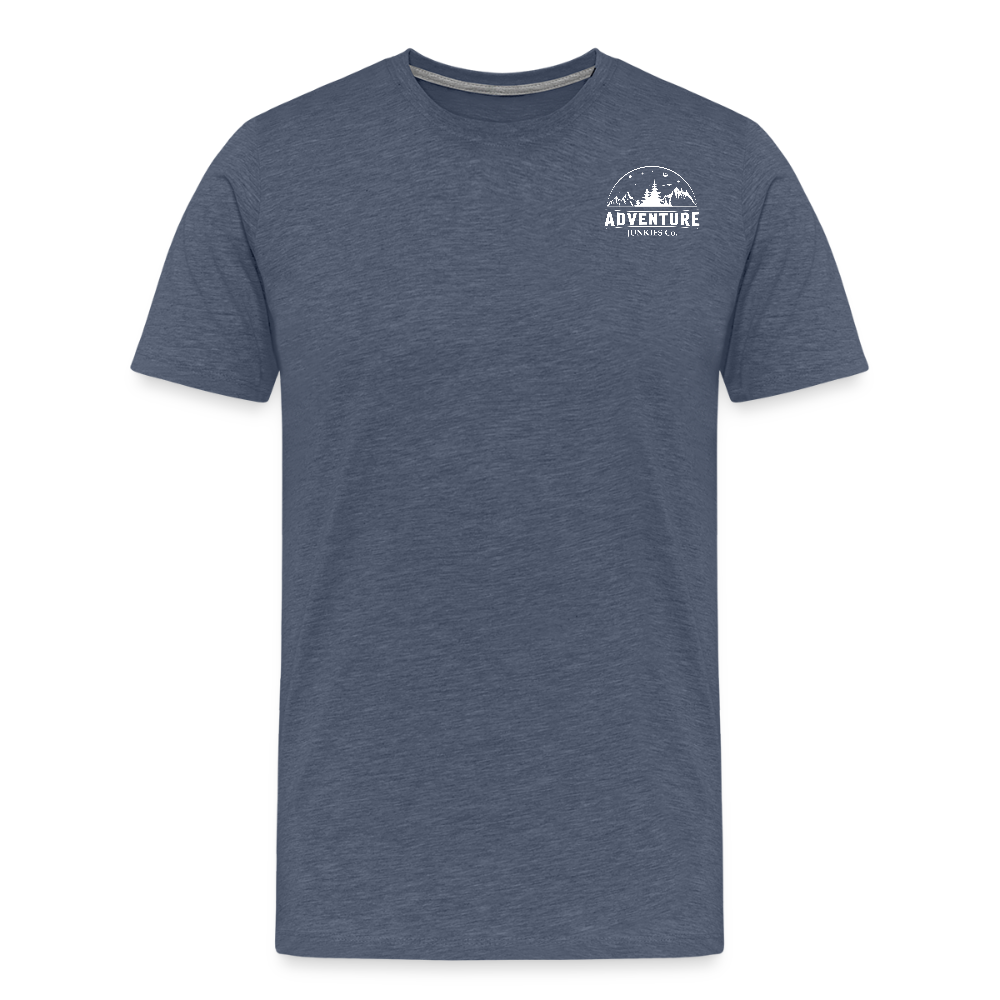 Men’s Premium T-Shirt Let The Adventure Begin Design - heather blue