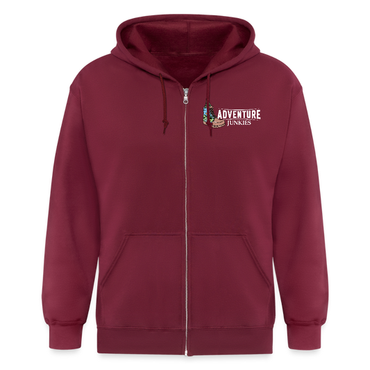 Unisex Heavyweight Hooded Jacket - maroon