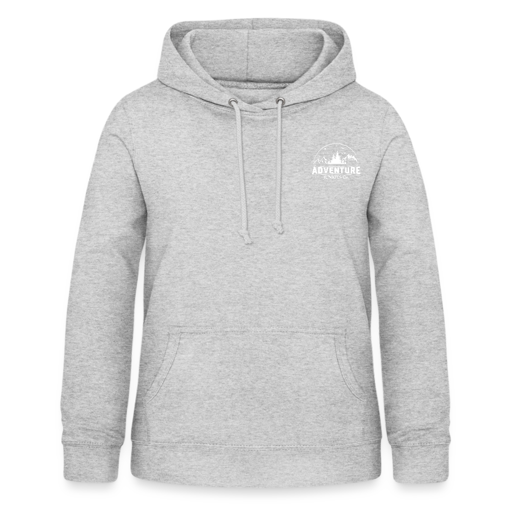 Women's Hoodie Pink Logo Design - light heather grey