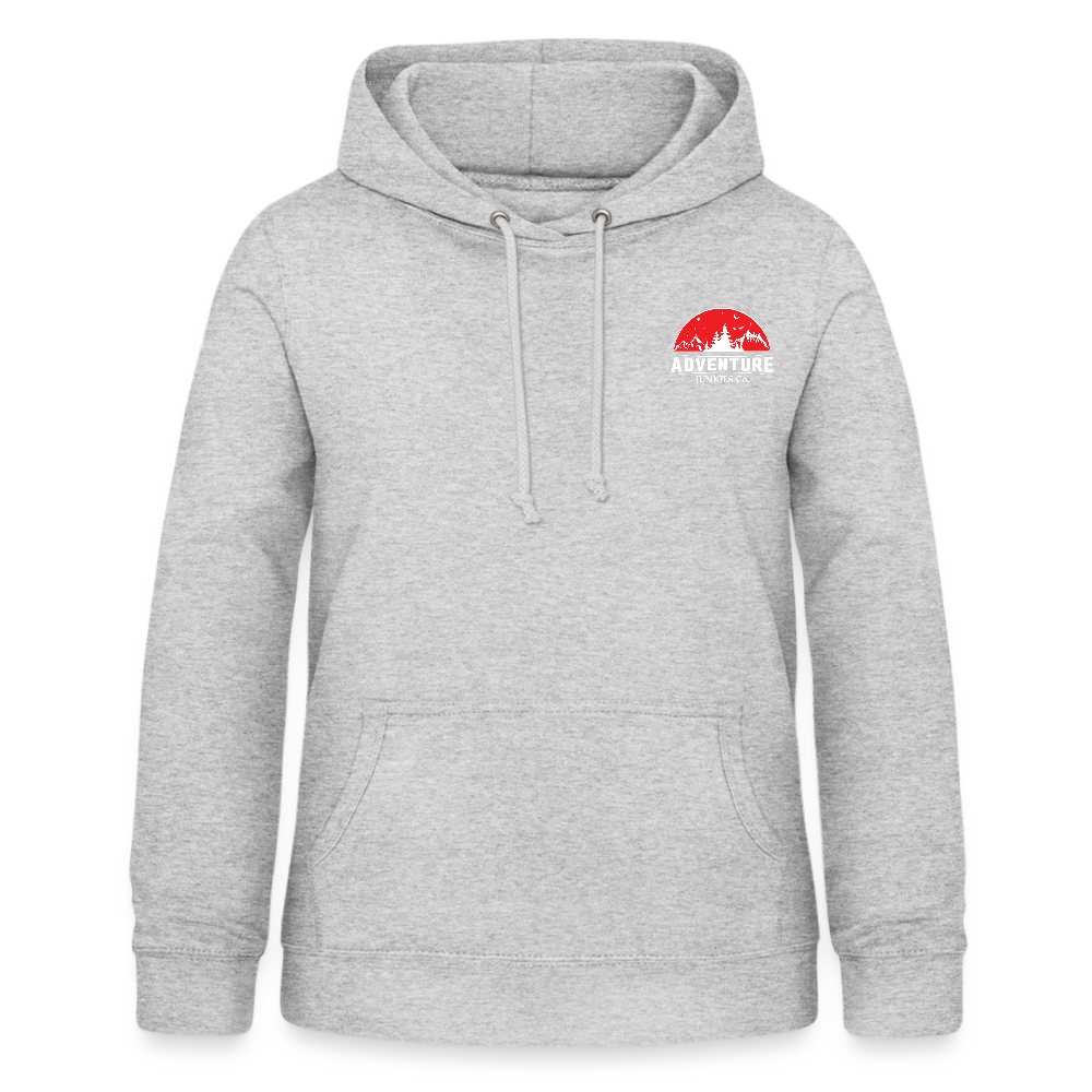 Women's Hoodie Red Logo Design - light heather grey