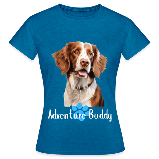 Women's T-Shirt {Customise Breed & Paw } - antique blue sapphire heather