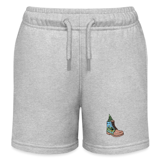 Children's Organic Jogging Shorts - heather grey