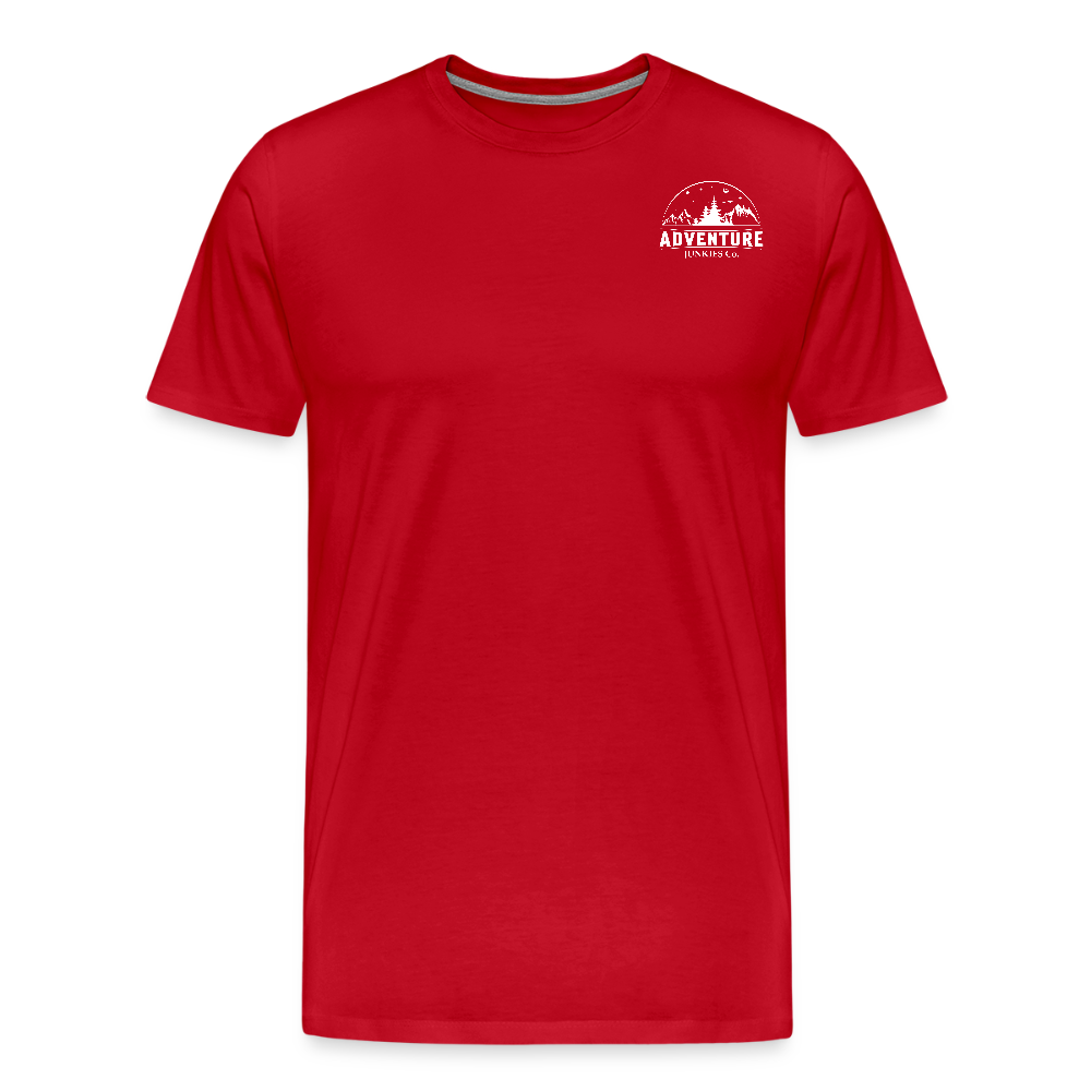 Men’s Premium T-Shirt Let The Adventure Begin Design - red