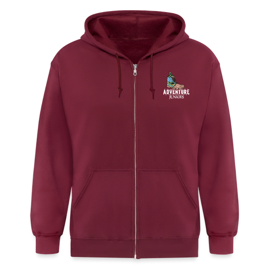 Unisex Heavyweight Hooded Jacket - maroon