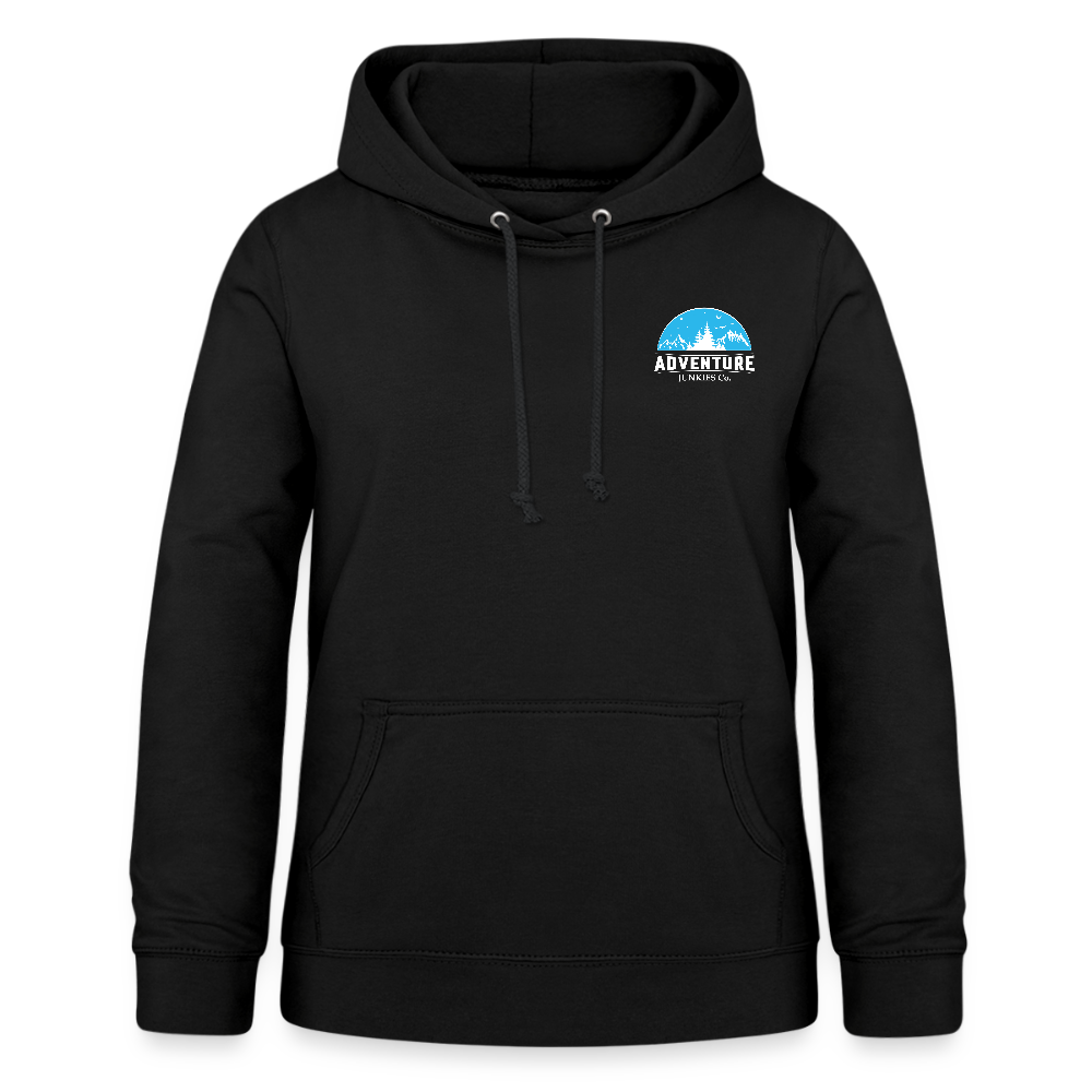 Women's Hoodie Light Blue Logo Design - black