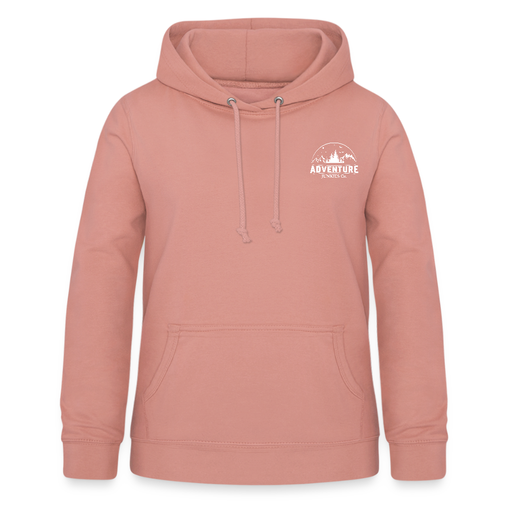 Women's Hoodie Pink Logo Design - dusky rose