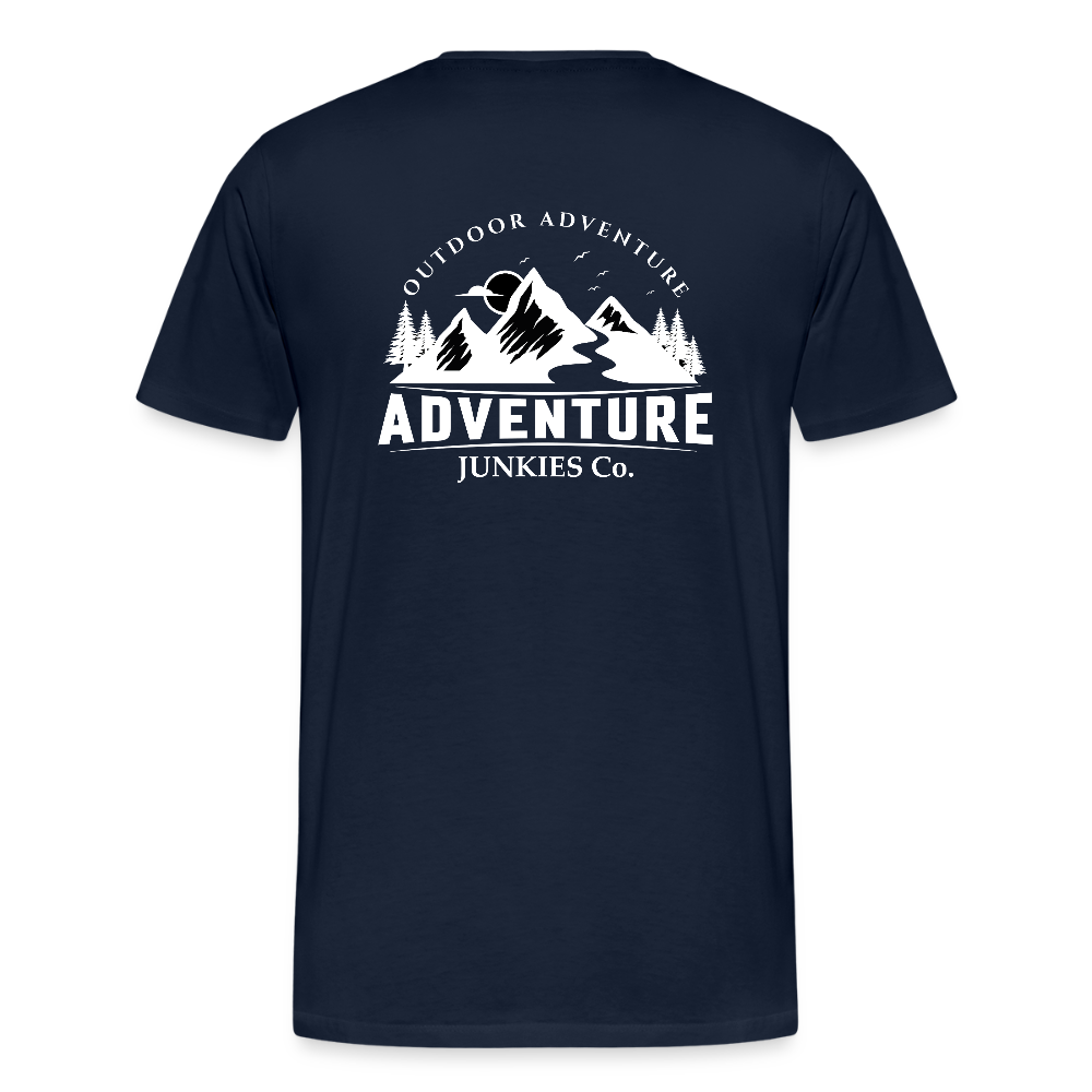 Men's T- Shirts Out Door Adventure Design - navy
