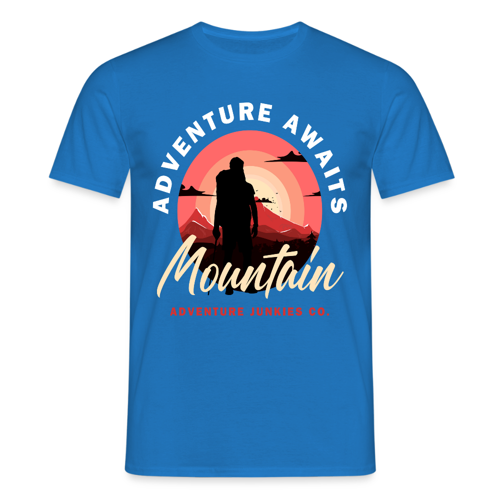 Men's Hiking & Walking T-Shirt - royal blue
