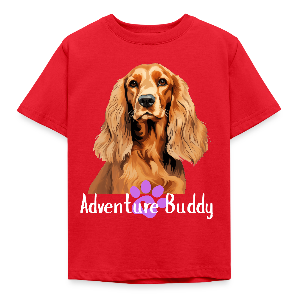 Children's  T-Shirt  {Customise Breed & Paw } - red