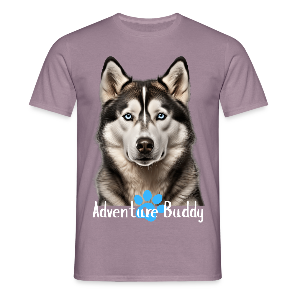 Men's T-Shirt  {Customise Breed & Paw } - purple-grey 