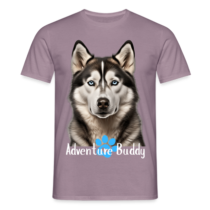 Men's T-Shirt  {Customise Breed & Paw } - purple-grey 