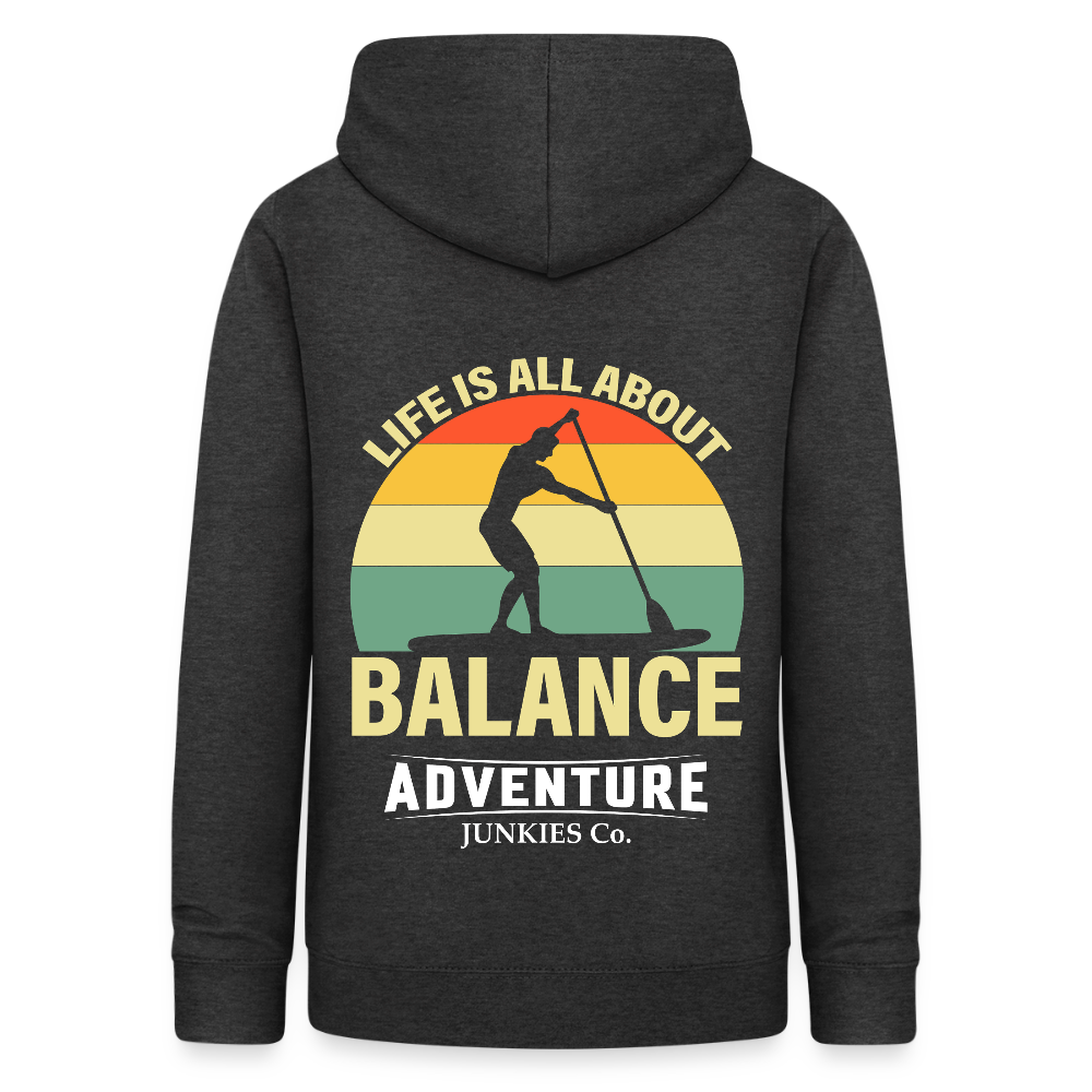 Women's Hoodie  Water Adventure - charcoal grey