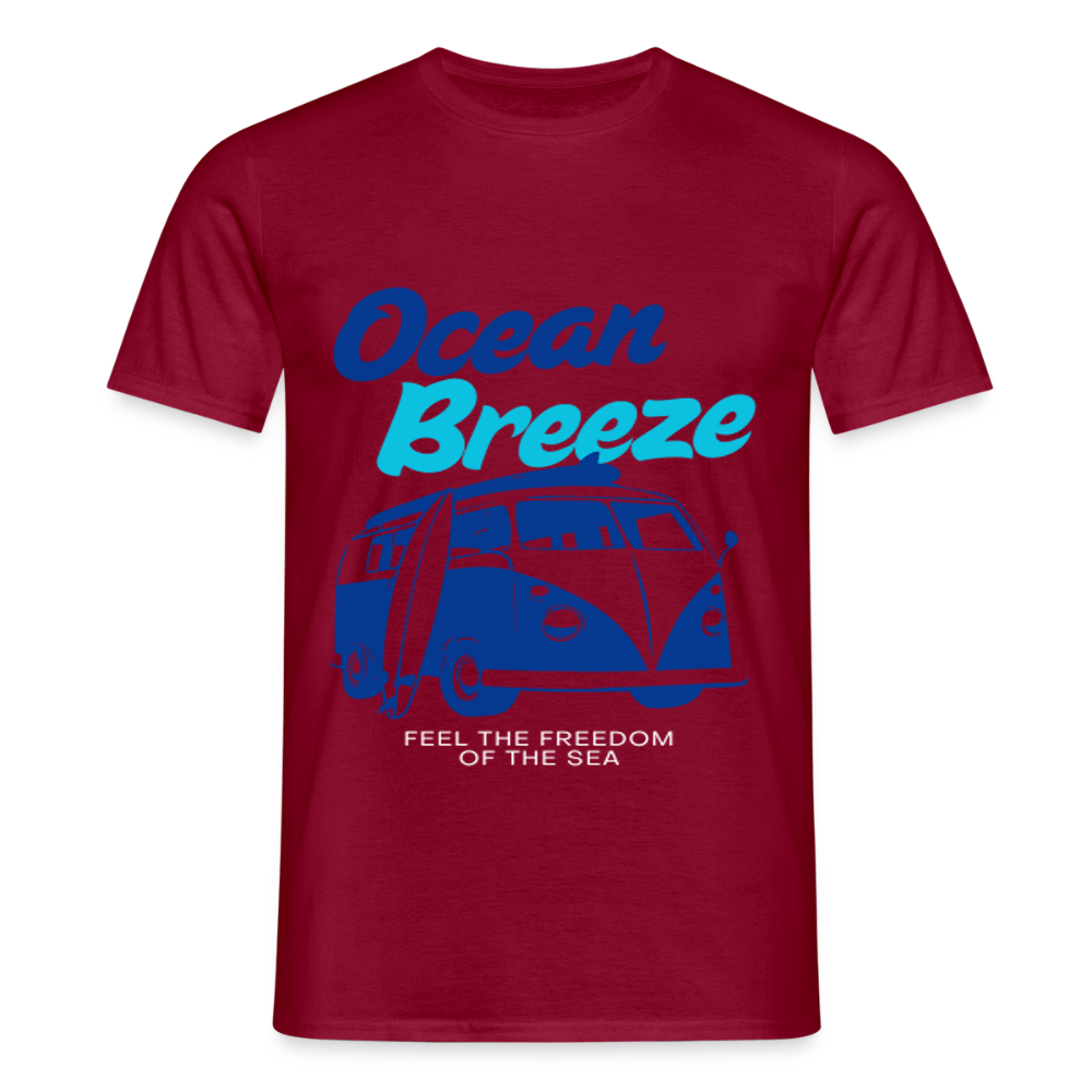 Men's Camping T-Shirt - brick red