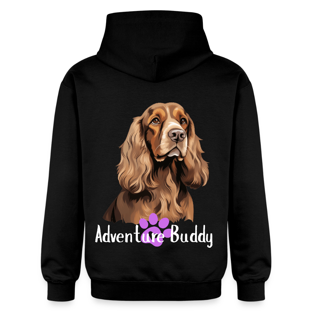 Adult  Unisex  Midweight Hoodie  {Customise Breed & Paw} - black