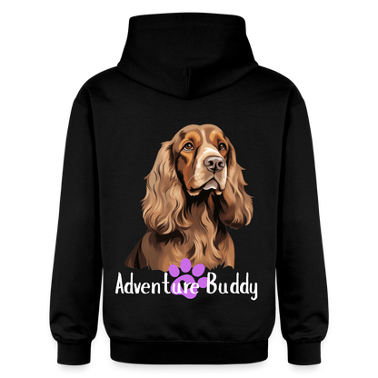 Adult  Unisex  Midweight Hoodie  {Customise Breed & Paw} - black