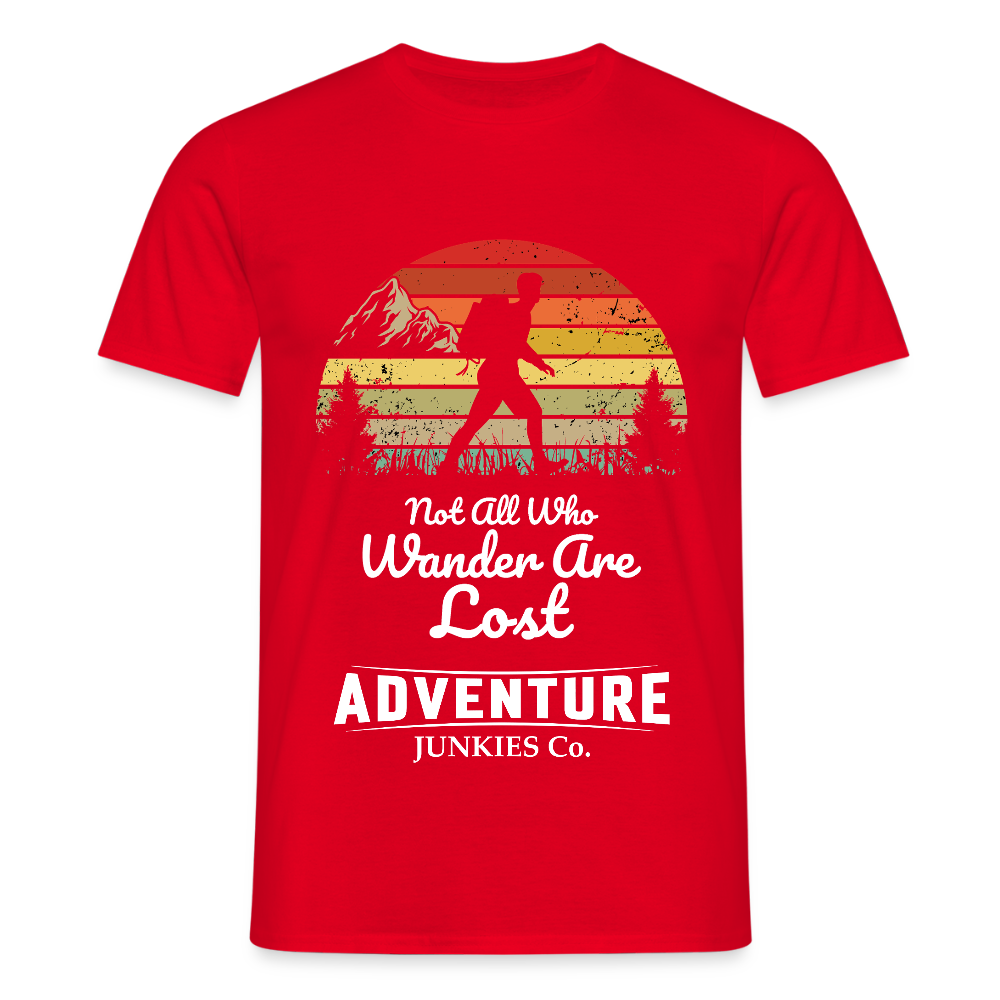 Men's Hiking & Walking T-Shirt - red