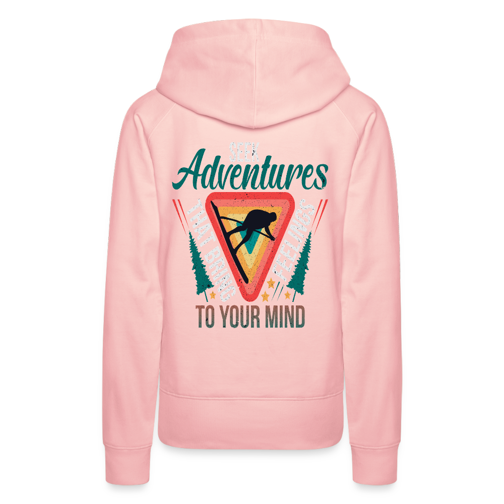 Women’s Premium  Hiking / Walking Hoodie - crystal pink