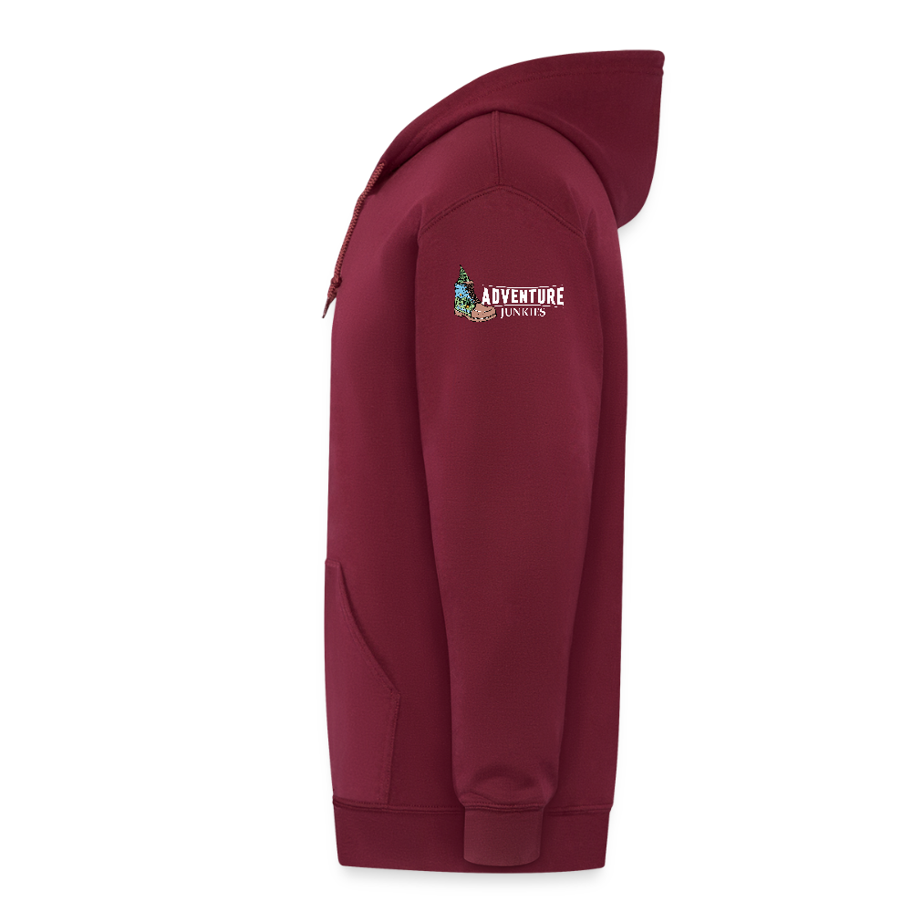 Adult Unisex Heavyweight Hooded Jacket - maroon