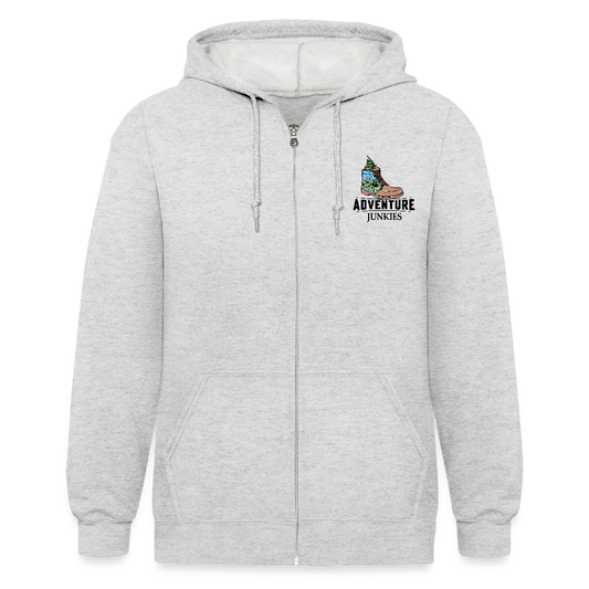 Unisex Heavyweight Hooded Jacket - heather white