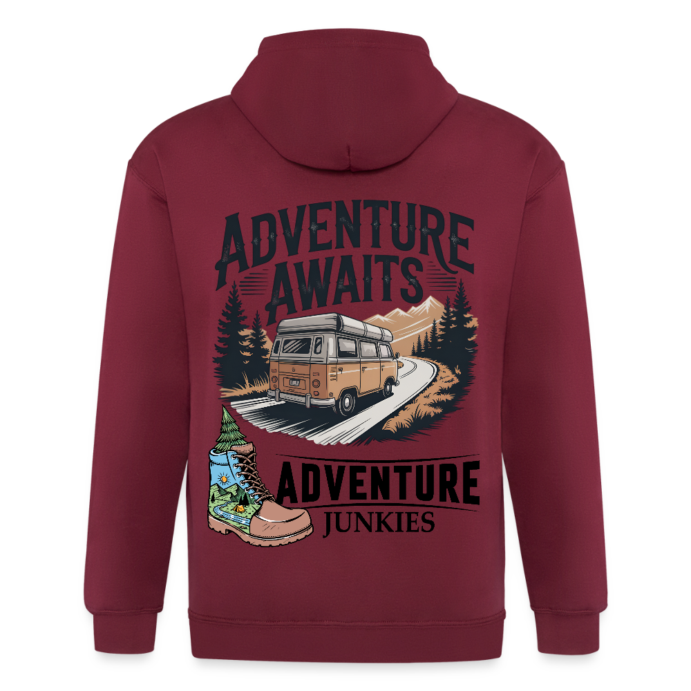 Unisex Heavyweight Hooded Jacket - maroon