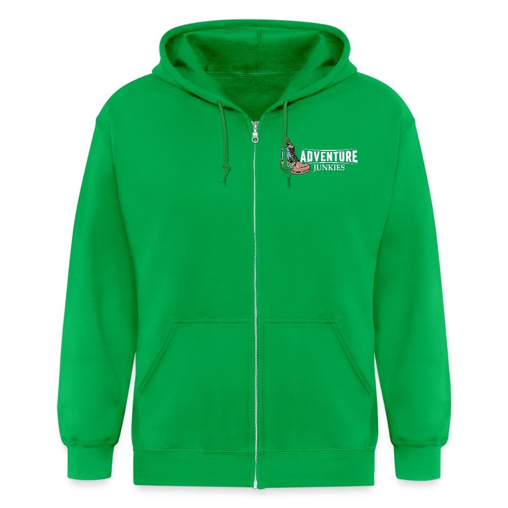 Adult Unisex Heavyweight Hooded Jacket - kelly green