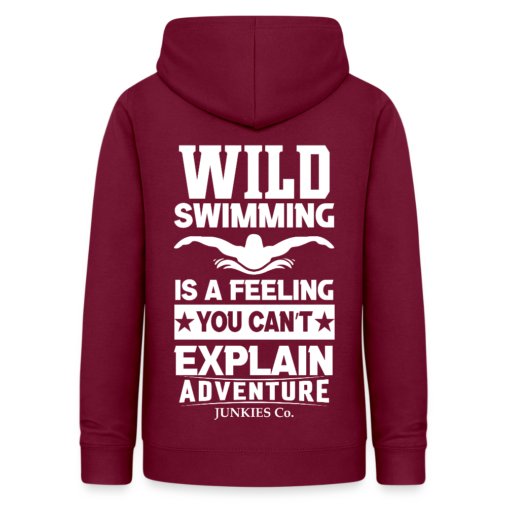 Women's Hoodie Water Adventure - bordeaux