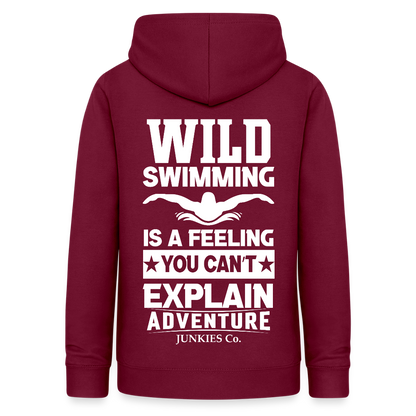 Women's Hoodie Water Adventure - bordeaux