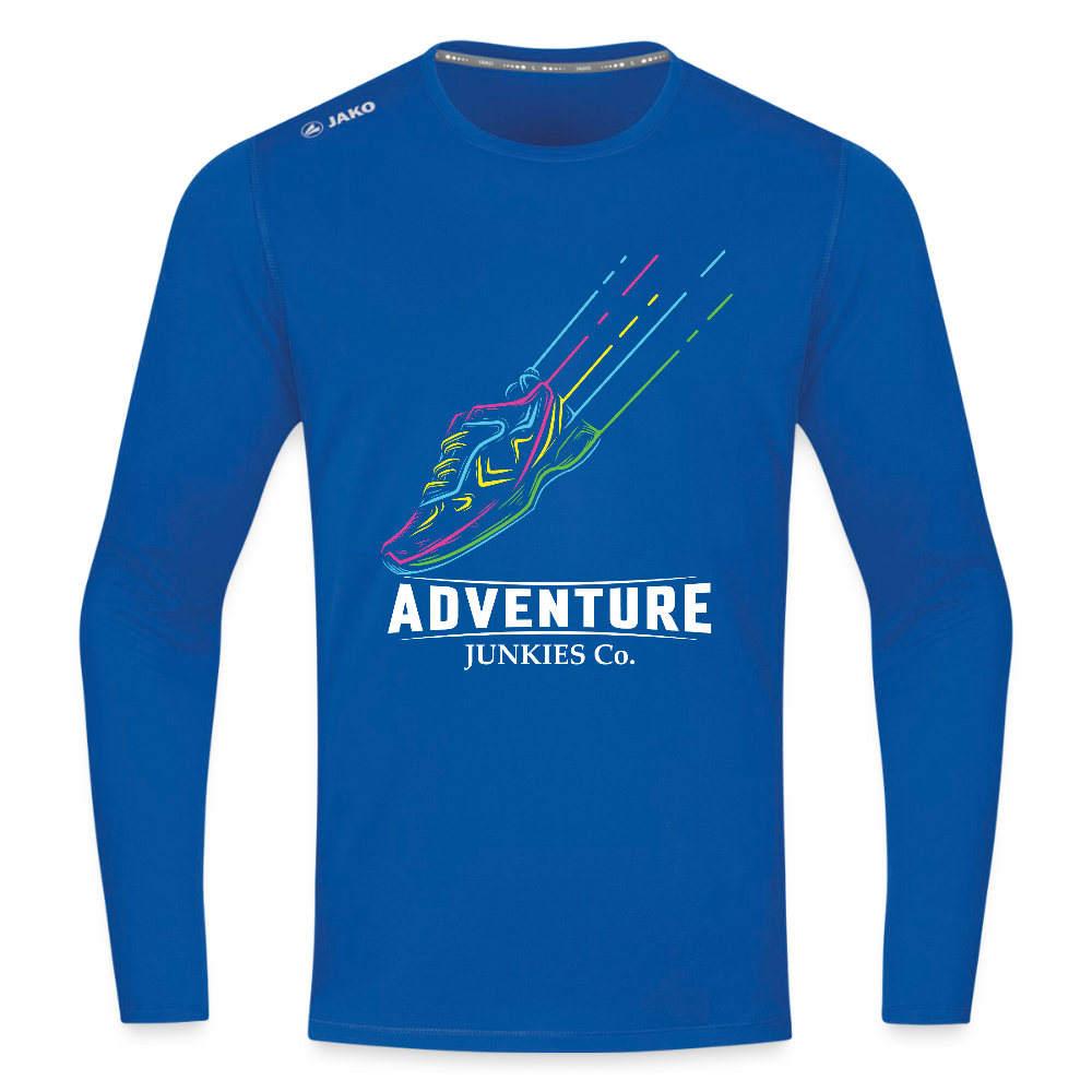 Long Sleeve Breathable Running Top - royal blue