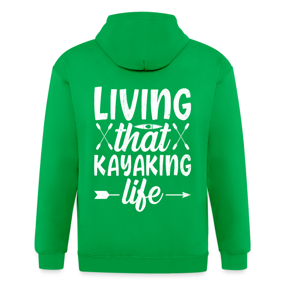Unisex Heavyweight Hooded Jacket - kelly green