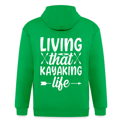 Unisex Heavyweight Hooded Jacket - kelly green